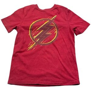 The Flash DC Comics Red Graphic Tee Youth 6/7 Lightning Logo Shirt